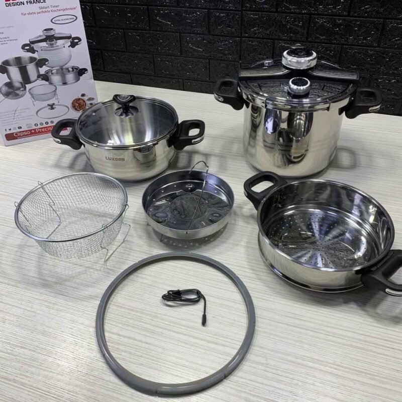 Pack 9 Piece press Luxseb 5/10 inox 18/10