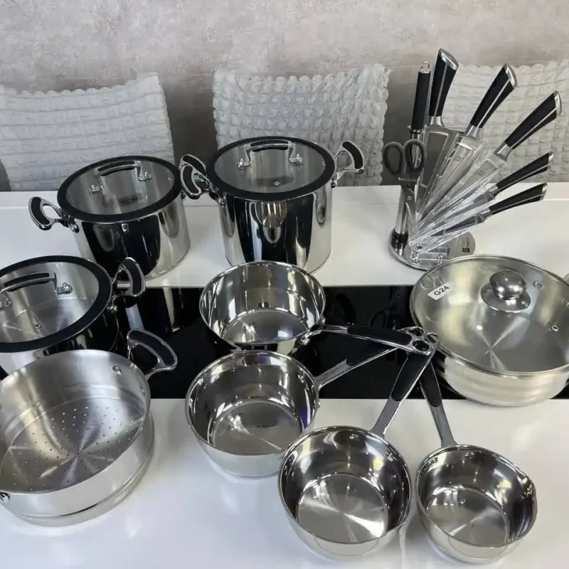 20 قطعة فاخرة من INOX 18/10 و السلكون الحراري